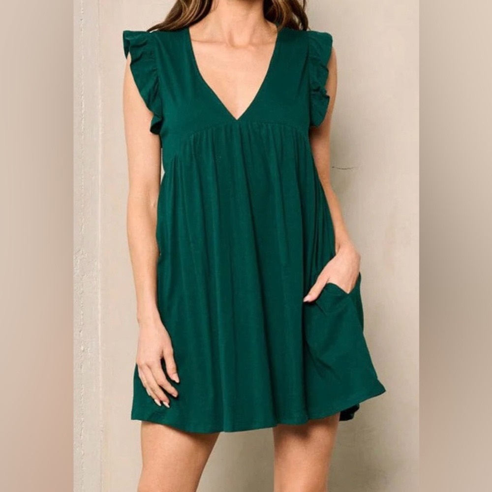 Sugarlips Forest Green Mini Dress/Romper